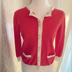 89th&Madison fun summer cardigan w/ metal buttons. Size S.  Excellent condition!